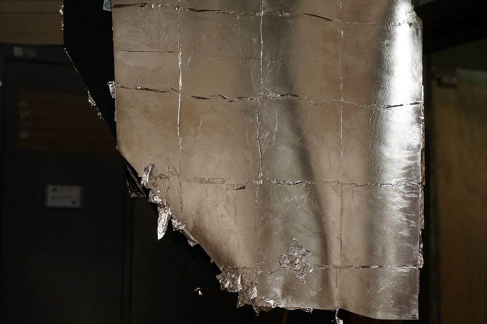 Kyoto leather silver leaf